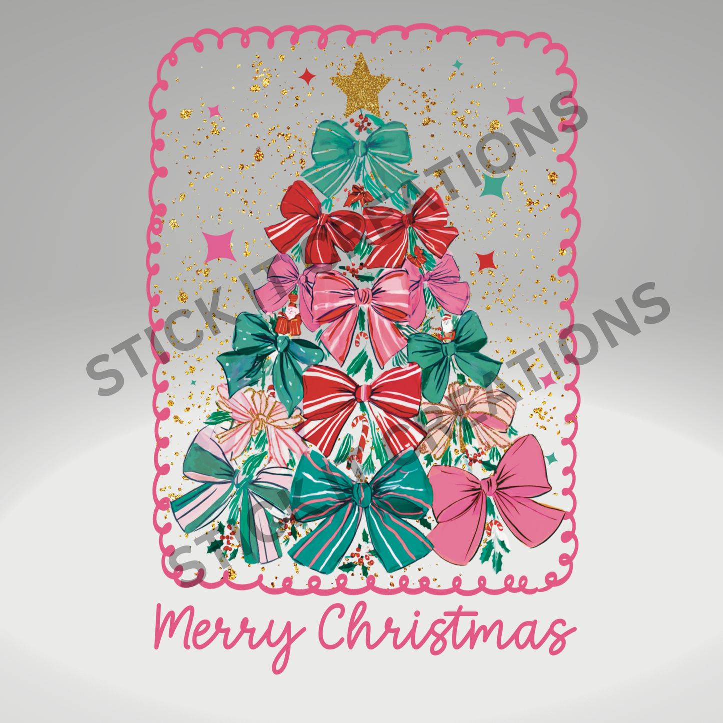 MERRY CHRISTMAS BRUSHSTROKE