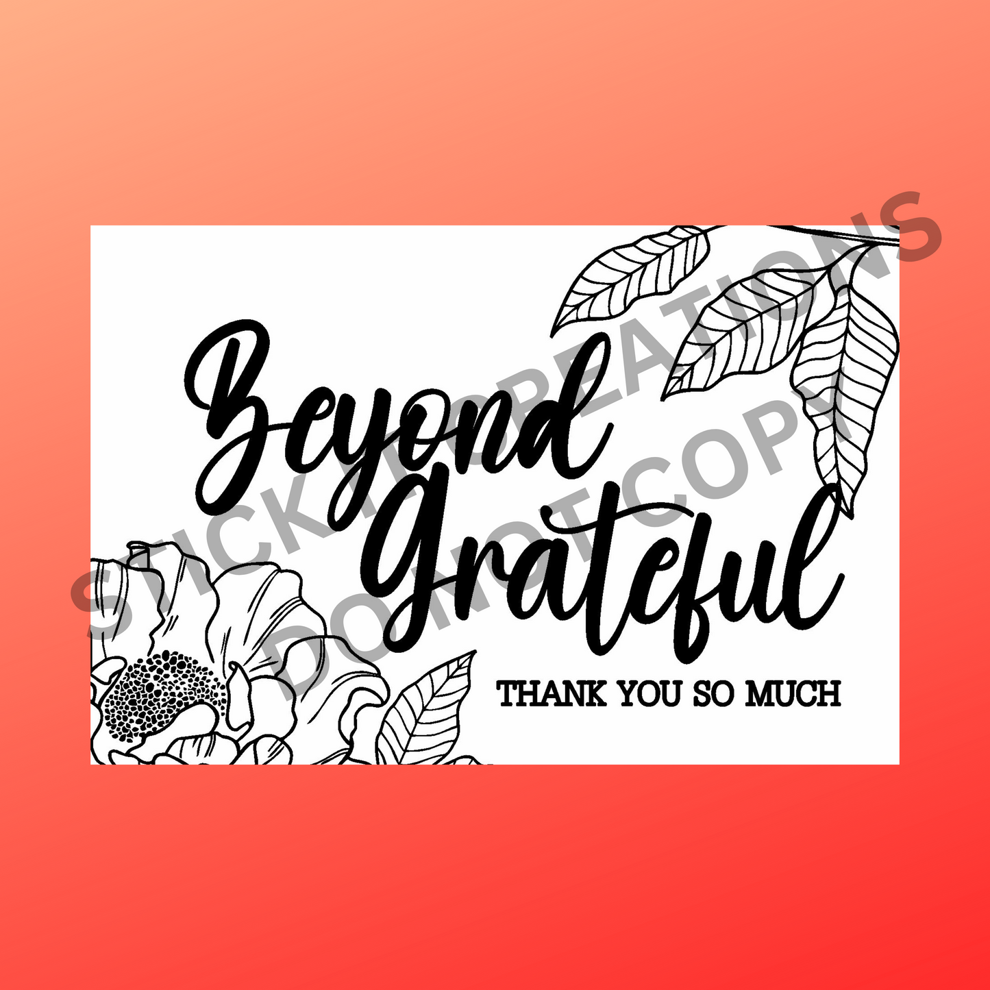 Floral Thermal Labels (10 Labels per section)