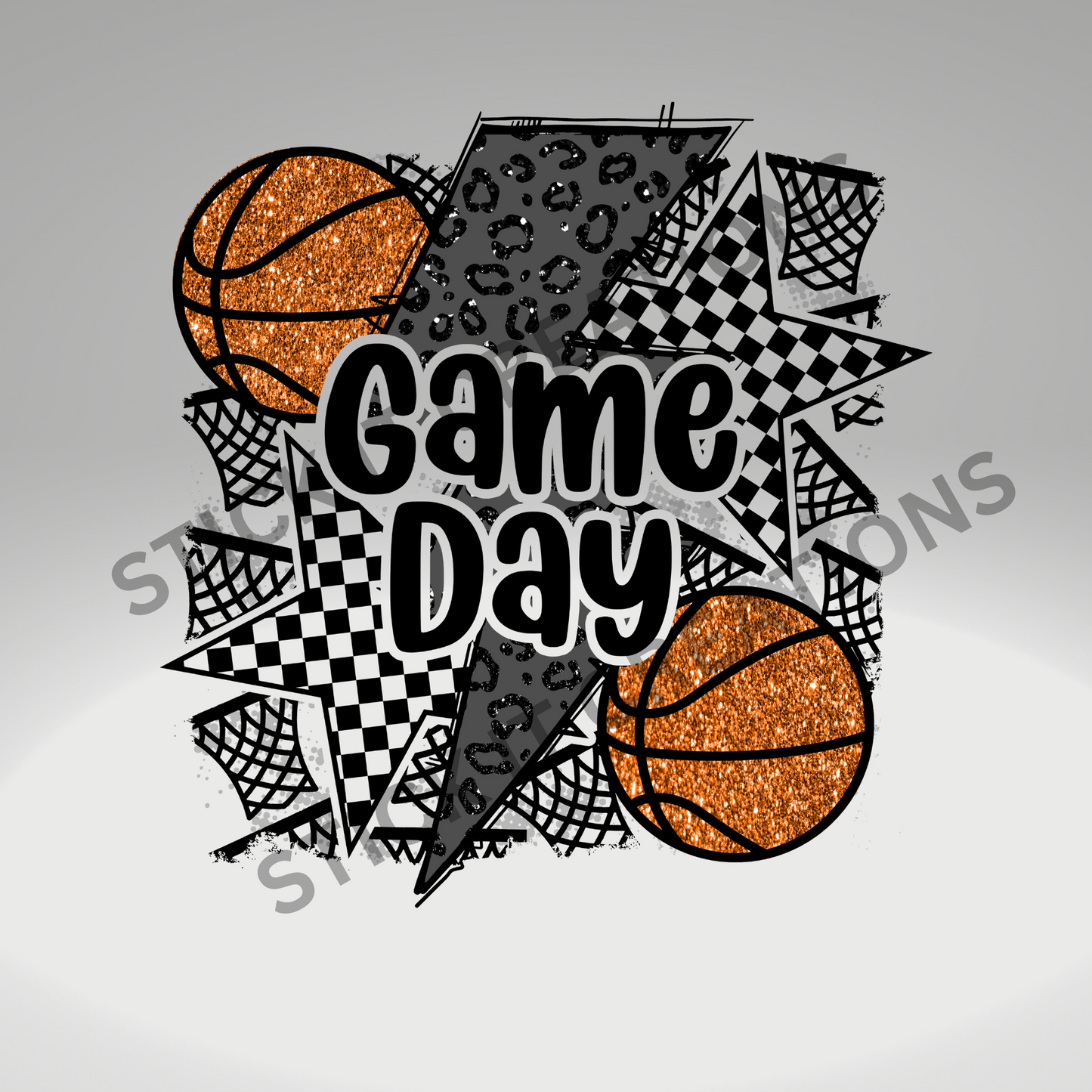 Game Day Basketball Glitter