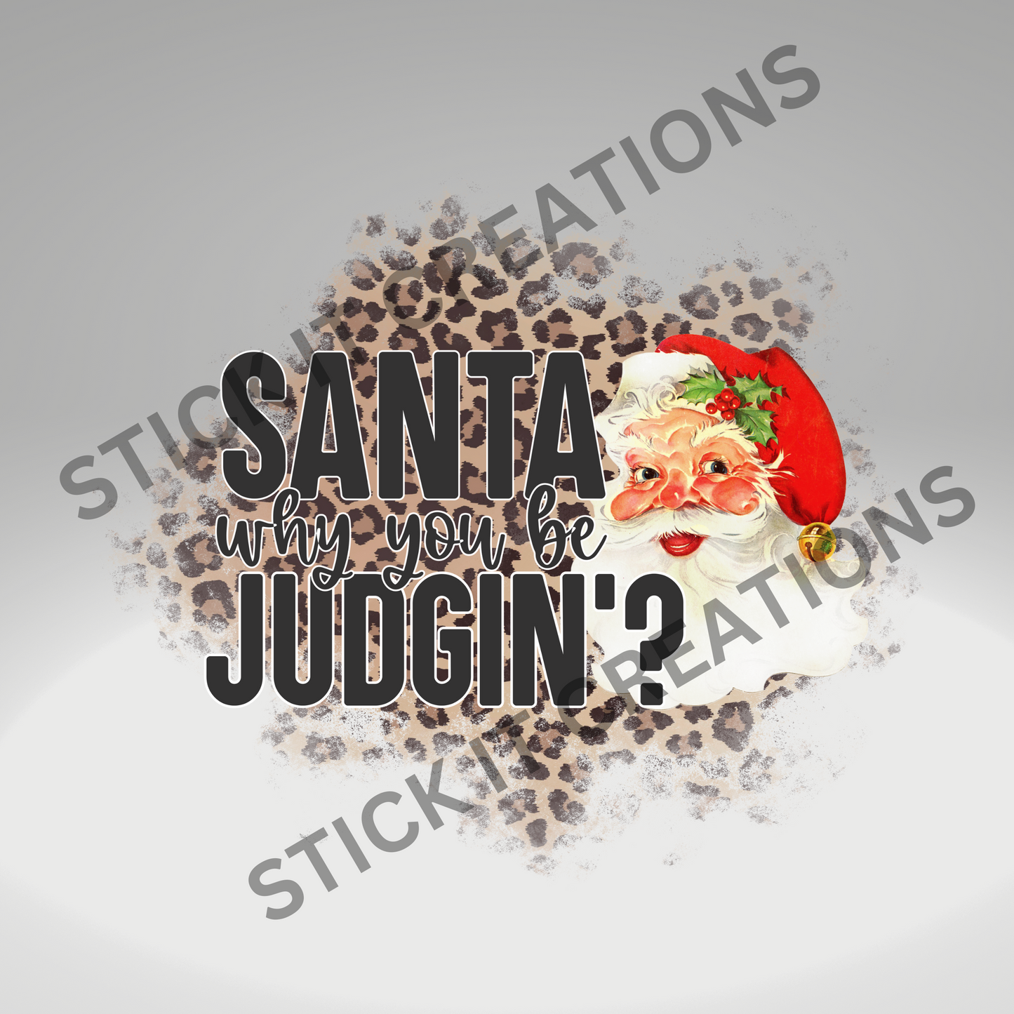 WHY YOU JUDGIN SANTA WITH CHEETAH