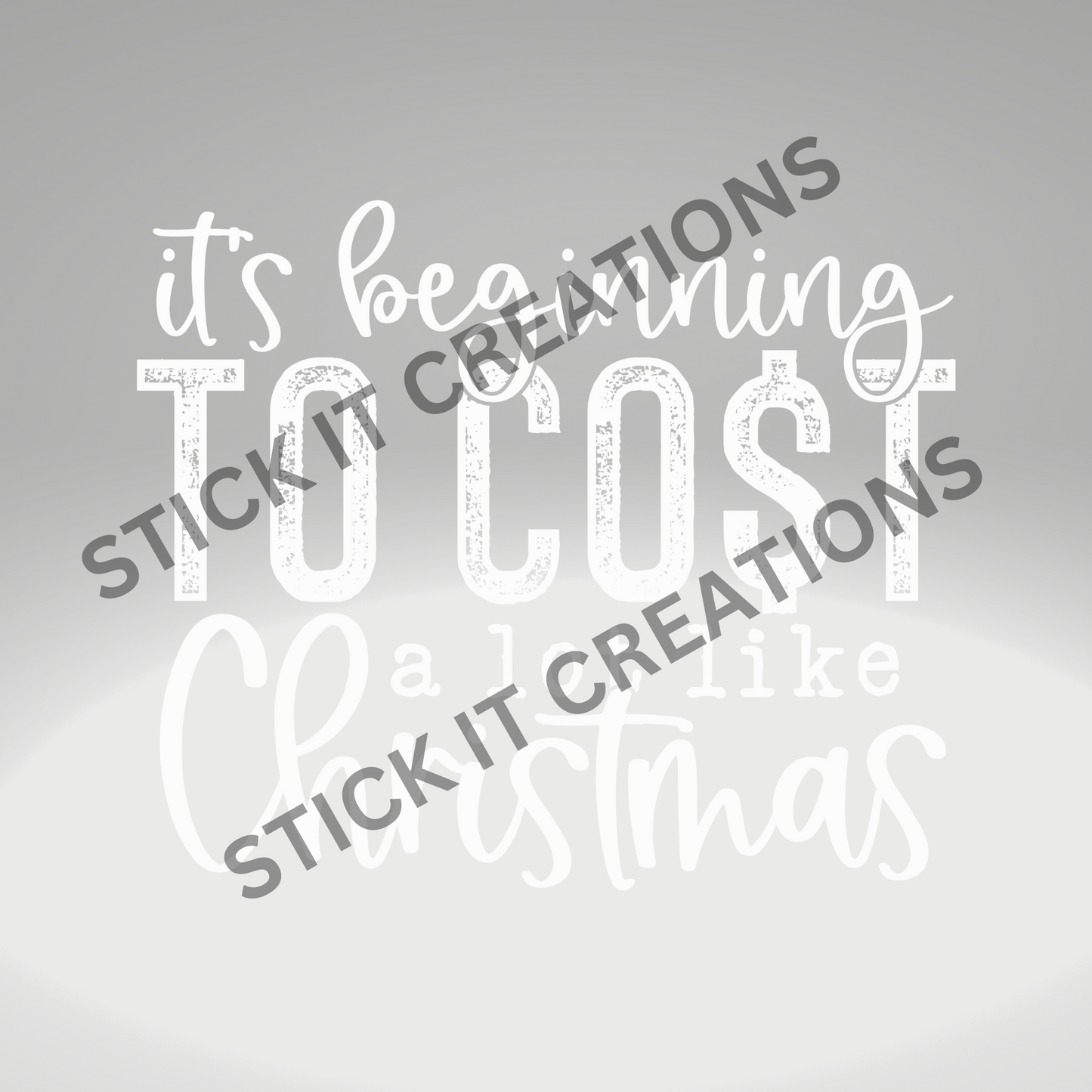 IT'S BEGINNING TO COST A LOT LIKE CHRISTMAS