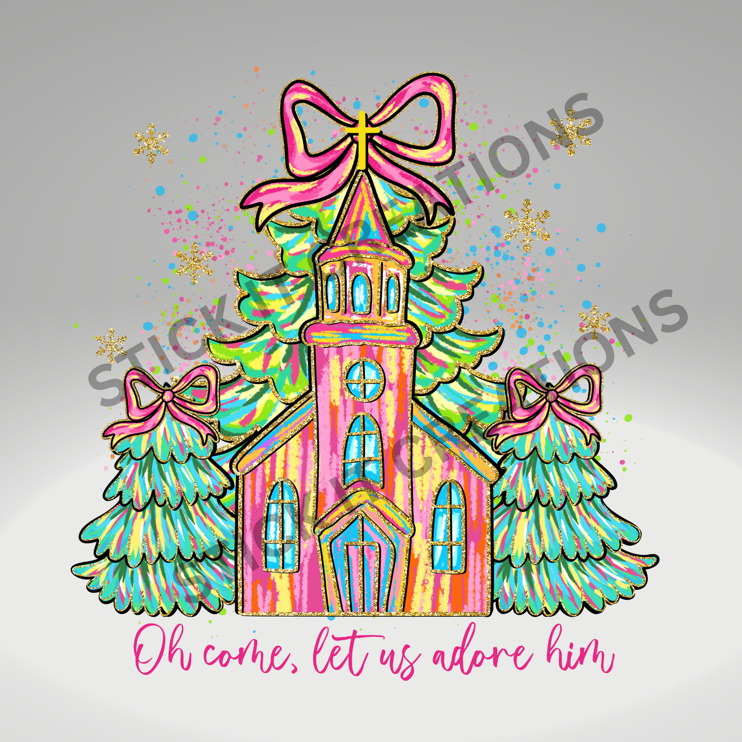 OH COME, LET US ADORE HIM BRUSHSTROKE