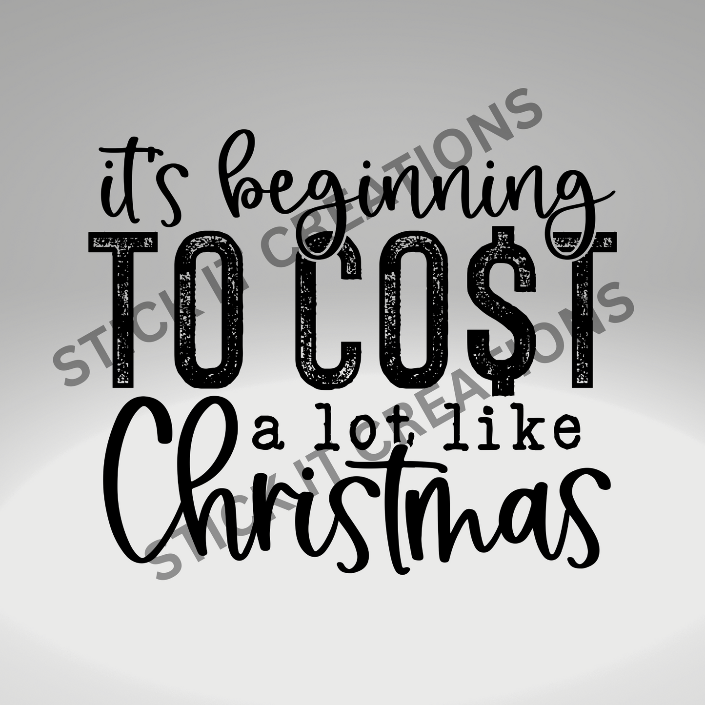IT'S BEGINNING TO COST A LOT LIKE CHRISTMAS