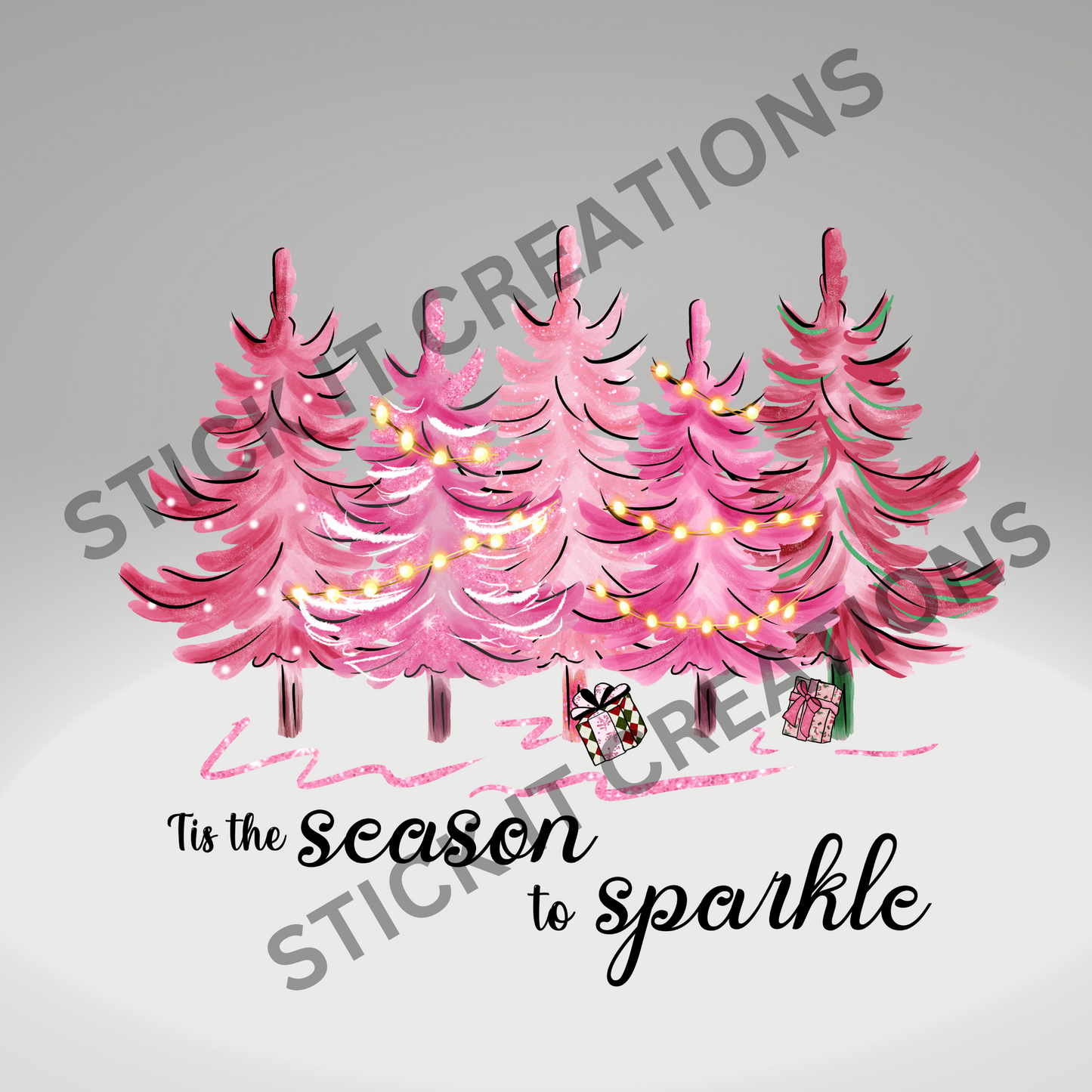 TIS THE SEASON TO SPARKLE PINK TREES