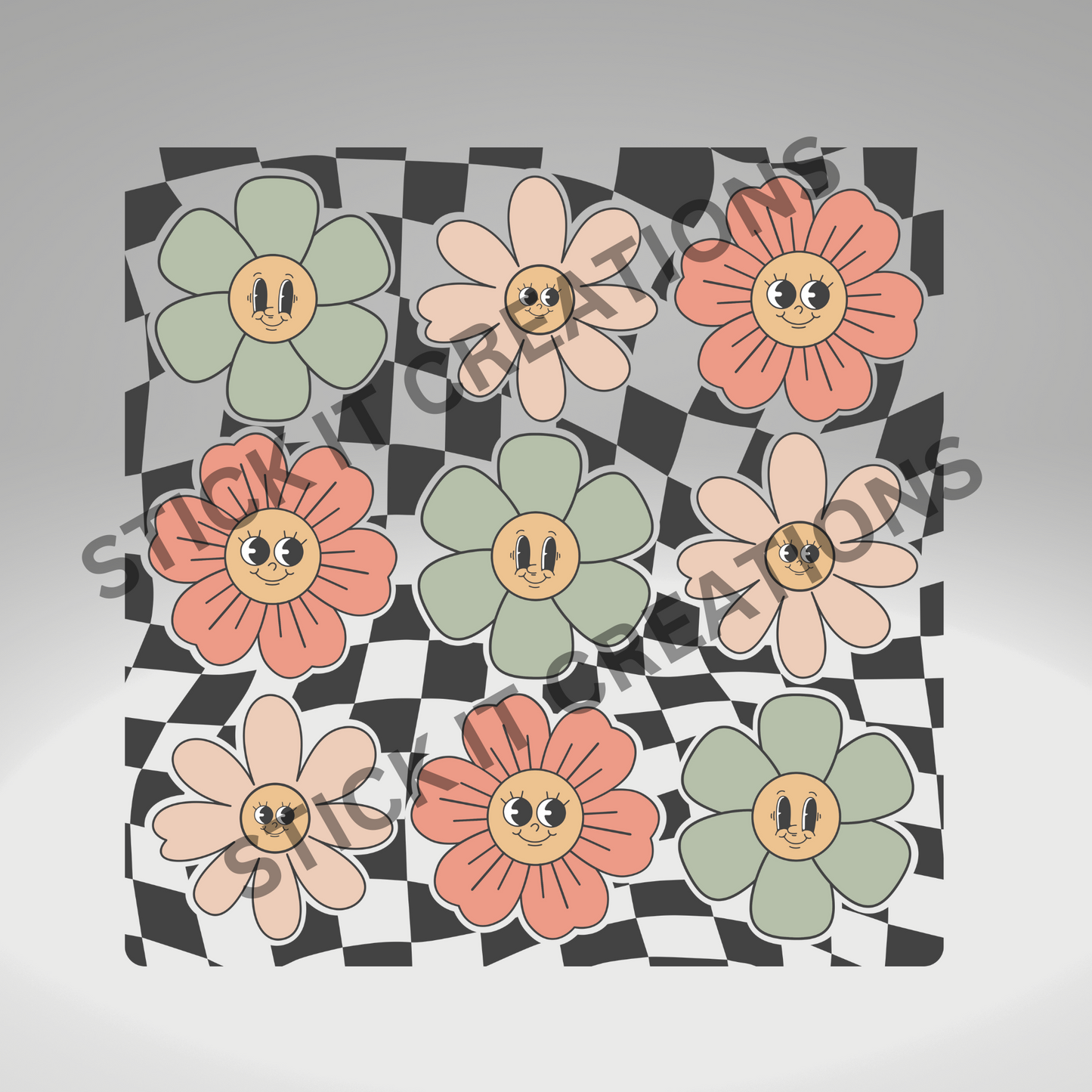 FLOWER CHECKERBOARD