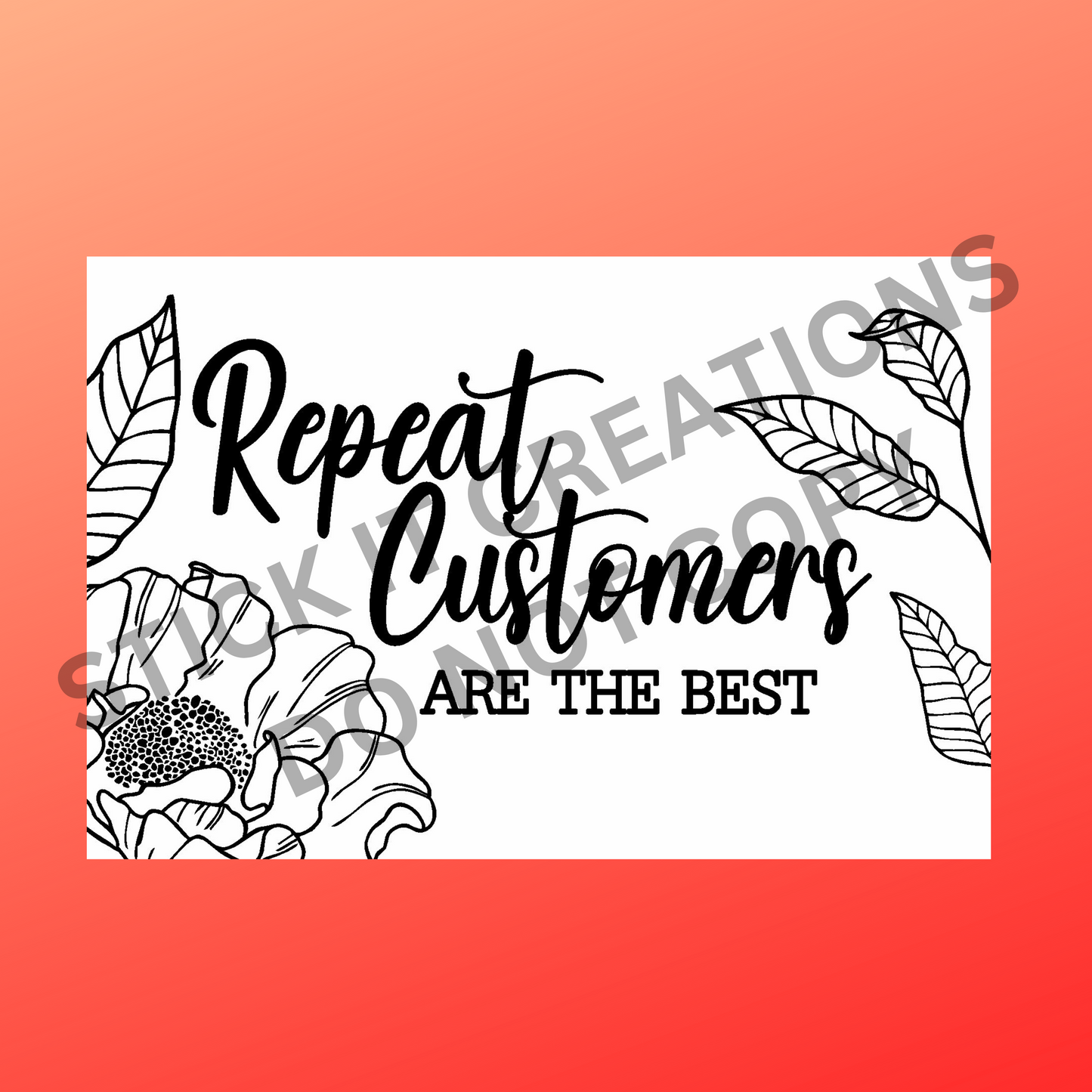 Floral Thermal Labels (10 Labels per section)