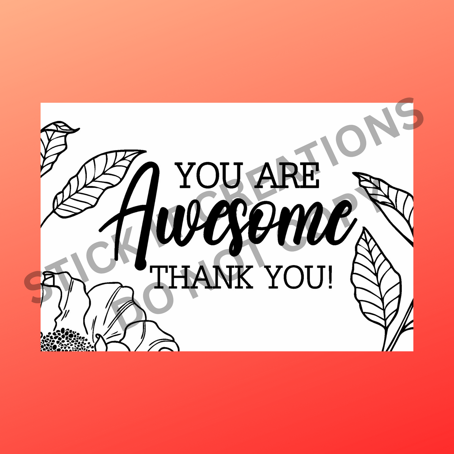Floral Thermal Labels (10 Labels per section)