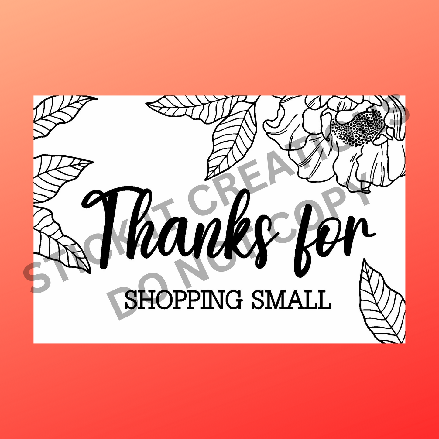 Floral Thermal Labels (10 Labels per section)