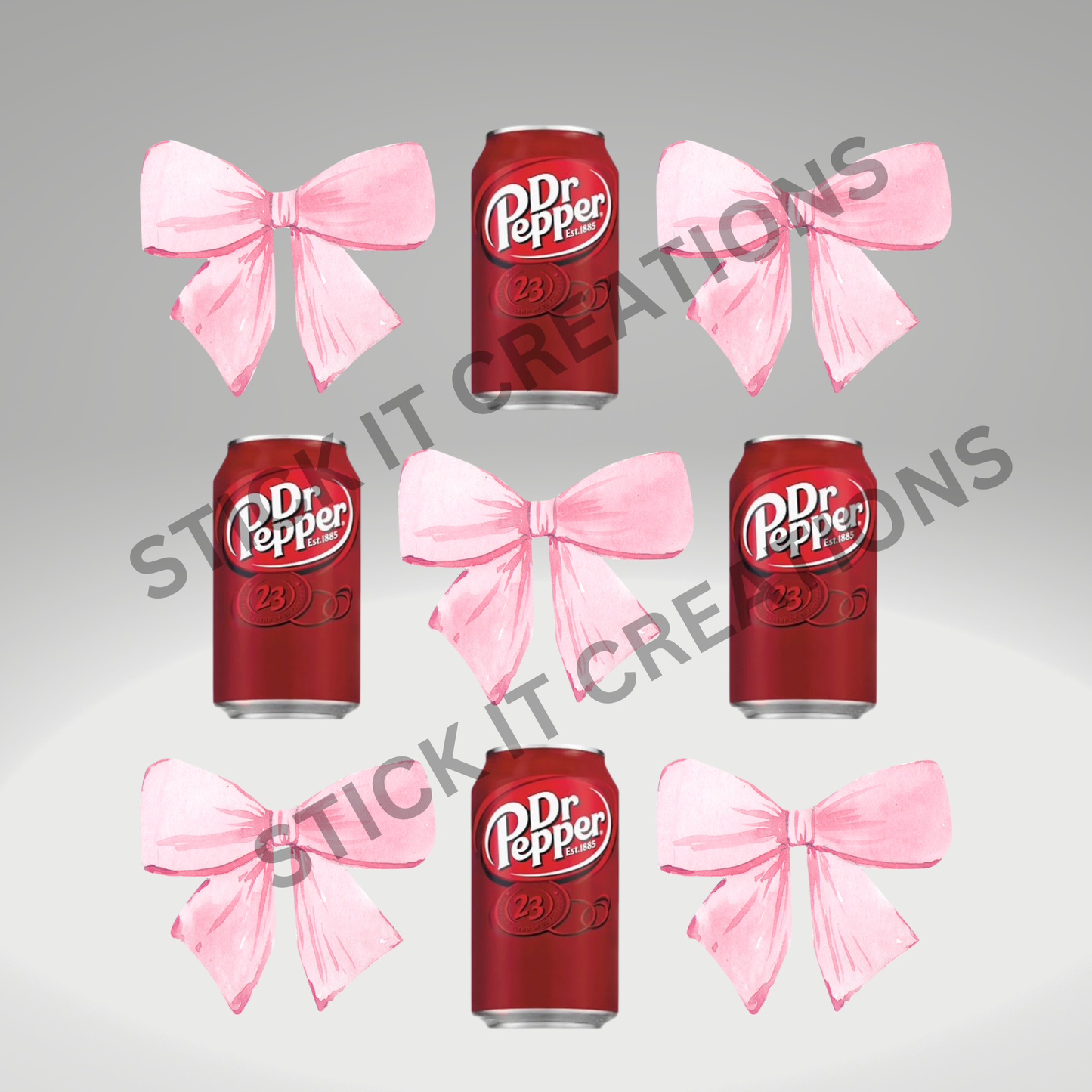 DR PEPPER AND PINK BOWS