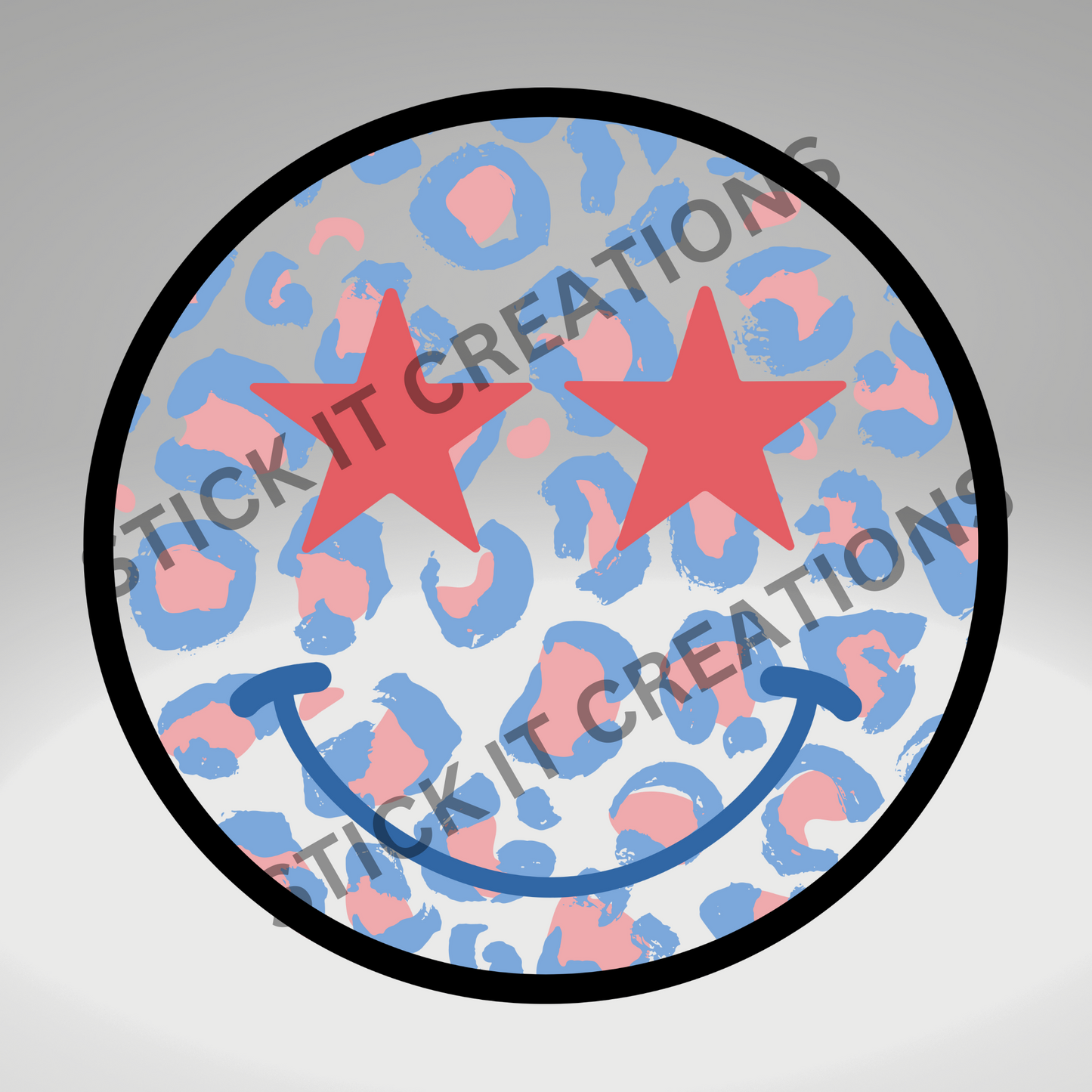 BLUE/ PEACH SMILEY