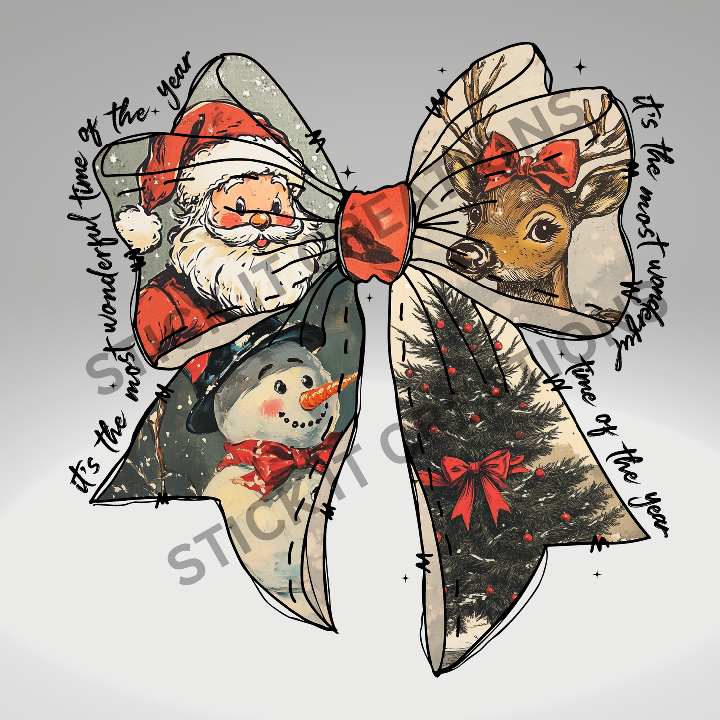 CHRISTMAS VINTAGE BOW