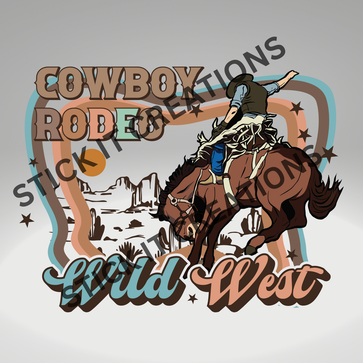 Stick Rodeo Stickers WILD WEST RODEO – Stick It Creation