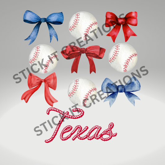 TEXAS BOWS AND BASEBALLS