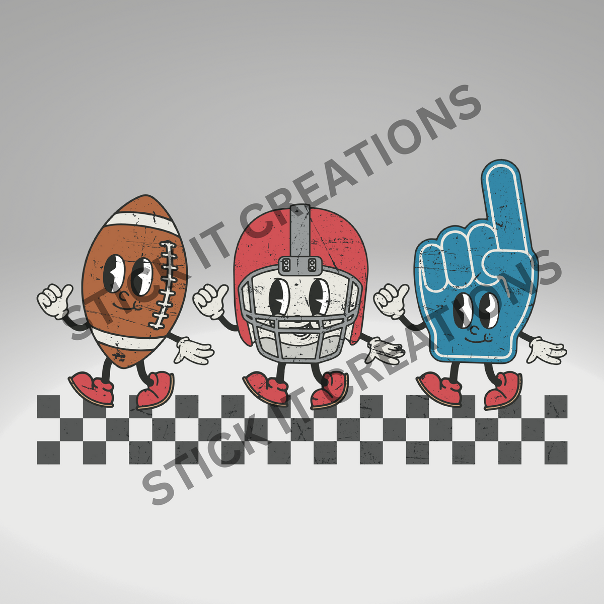 Empty R Stick Football RETRO FOOTBALL – Stick It Creation