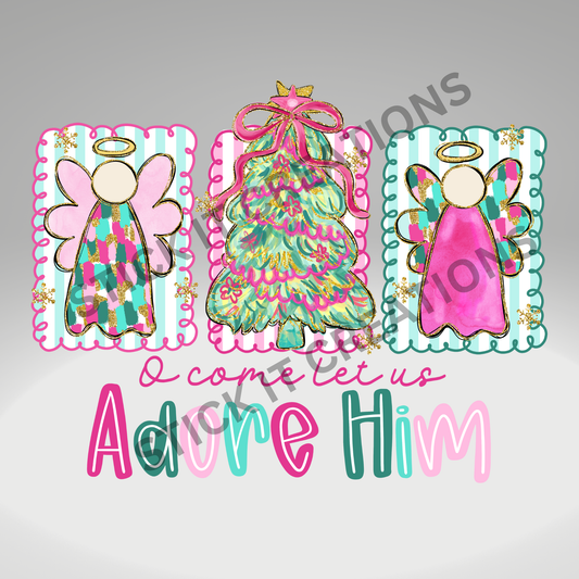 O COME, LET US ADORE HIM (ANGELS AND TREE)
