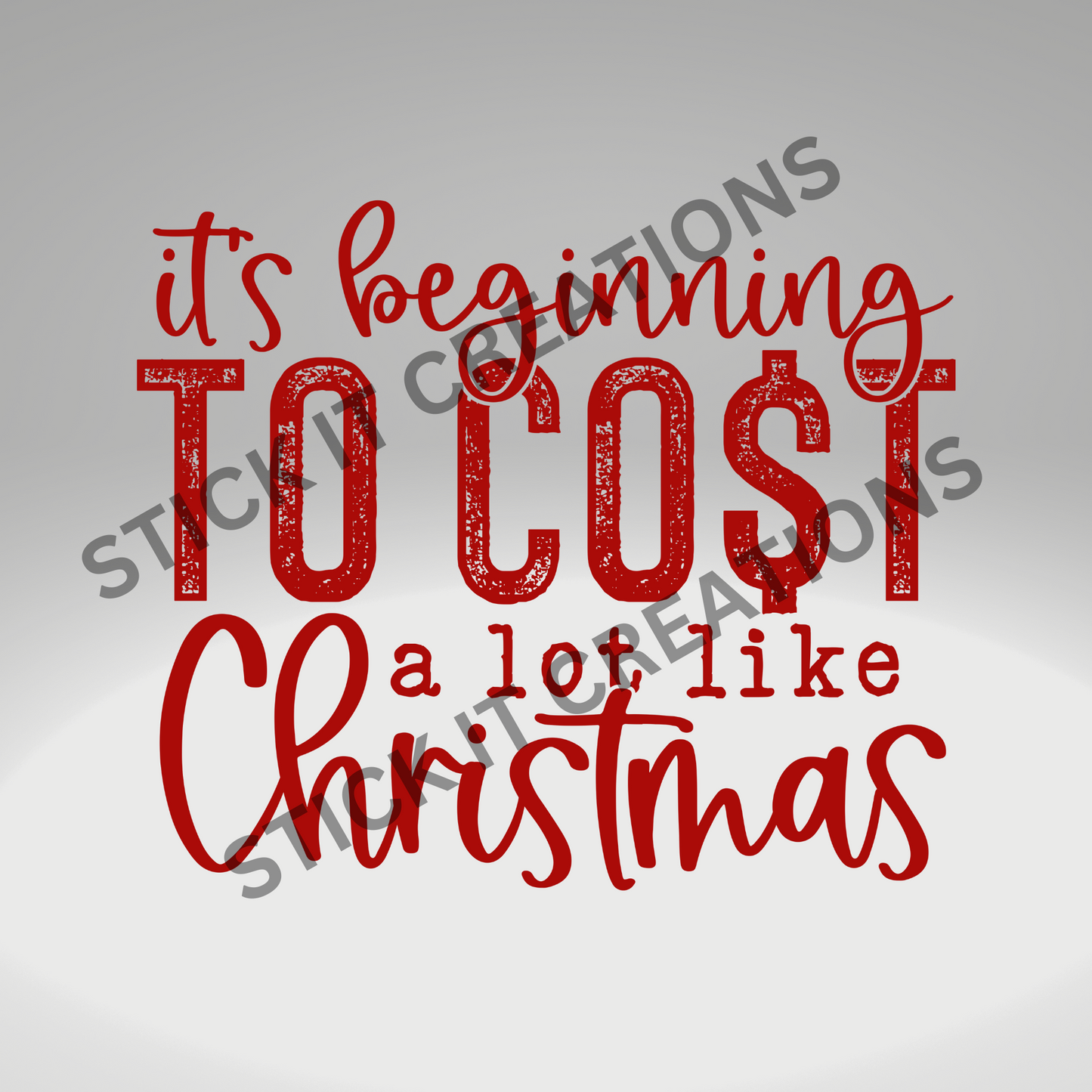 IT'S BEGINNING TO COST A LOT LIKE CHRISTMAS
