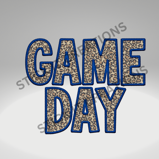 EMBROIDERED BLUE GAME DAY