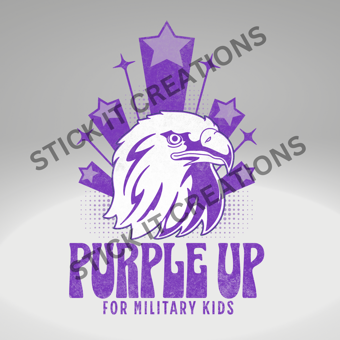 PURPLE UP FOR MILITARY KIDS (EAGLE HEAD)