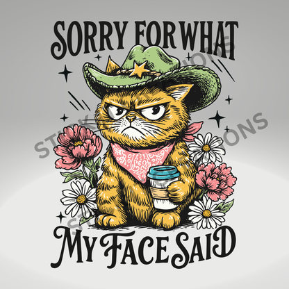 SORRY FOR WHAT MY FACE SAID