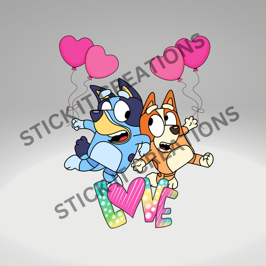 BLUEY AND BINGO LOVE RAINBOW