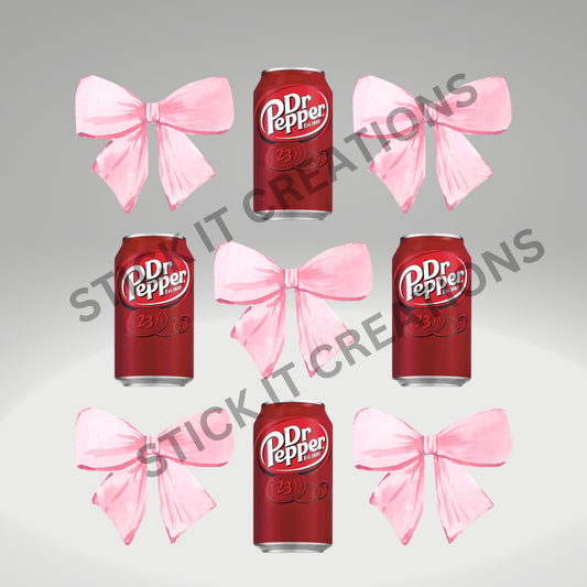 DR PEPPER AND PINK BOWS