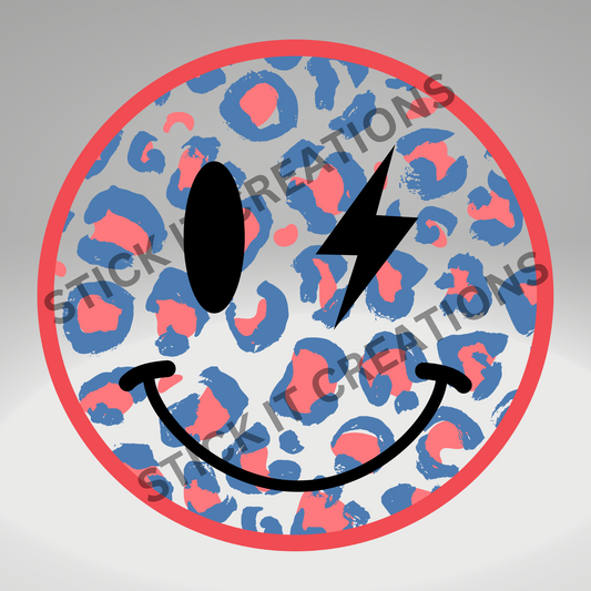 BLUE/CORAL SMILEY