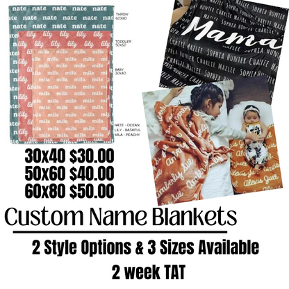 Custom Name Blanket