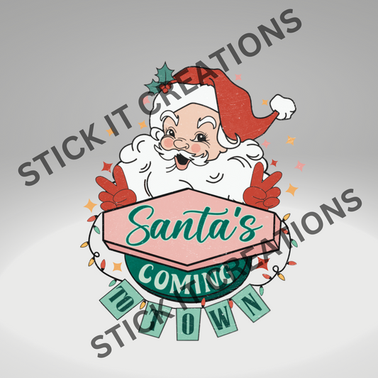 SANTA'S COMING TO TOWN RETRO